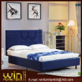 modern royal leather bed with high headboard